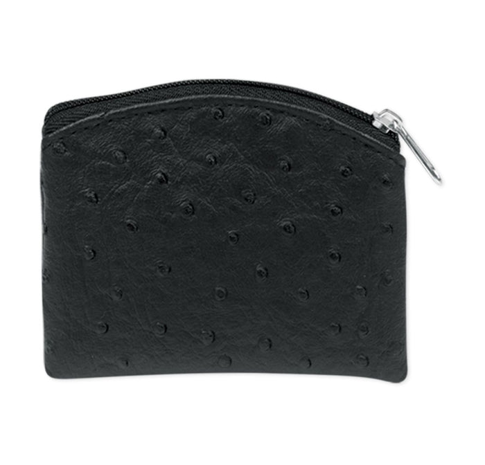 Black Ostrich Skin Pattern Rosary Pouch