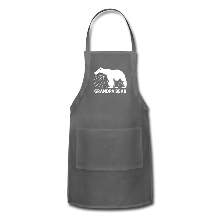 Grandpa Bear Adjustable Apron - charcoal
