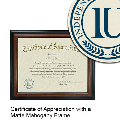 Independence University - Ohio Certificate with Frame