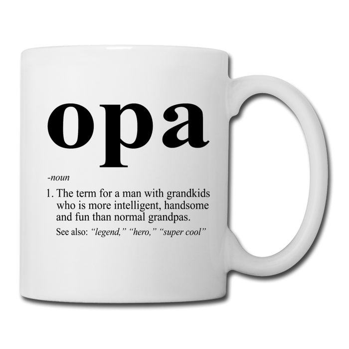 Opa Definition Coffee/Tea Mug - white