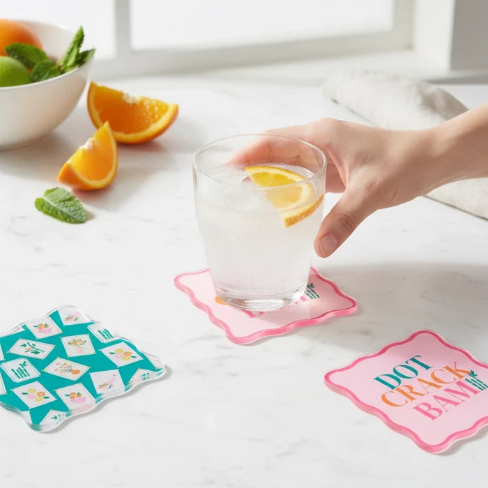 Table Talk Acrylic Coaster Set