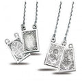 .9" SS Two Piece Double Sided Scapular Miraculous Medal Necklace