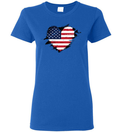American Flag Heart Shirt