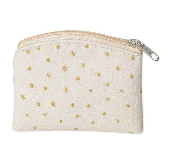 Beige Ostrich Skin Pattern Rosary Pouch