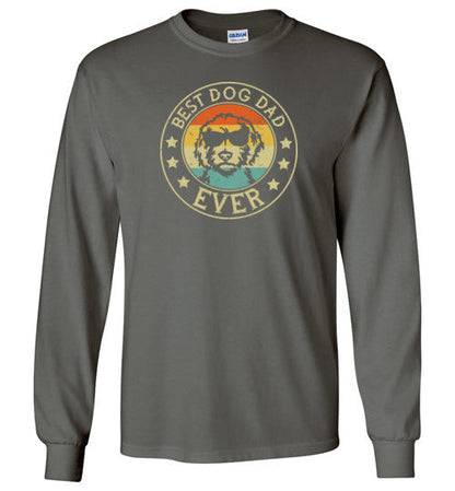 Best Dog Dad Ever Long Sleeve Shirt for Men