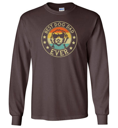 Best Dog Dad Ever Long Sleeve Shirt for Men