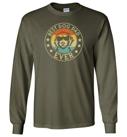 Best Dog Dad Ever Long Sleeve Shirt for Men