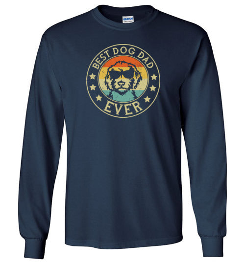 Best Dog Dad Ever Long Sleeve Shirt for Men