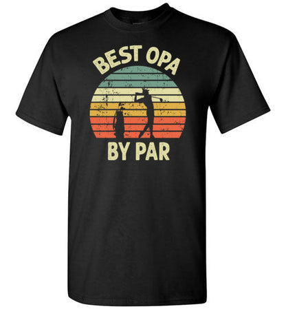 Best Opa By Par Golf Shirt for Men Grandpa Golfer Gift