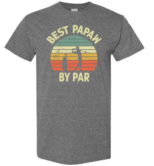 Best Papaw By Par Golf Shirt for Men Grandpa Golfing Tee Gift