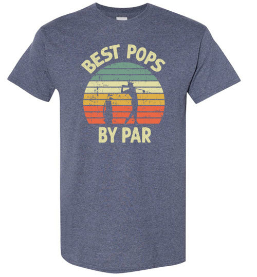 Best Pops By Par Golf Shirt for Men Grandpa Golfing Tee Gift