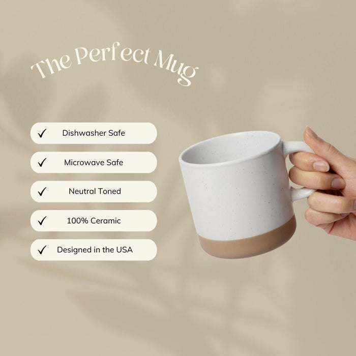 Ceramic Mug 12oz Trendy Gloss Body & Nature Baked Base Microwave Safe Coffee