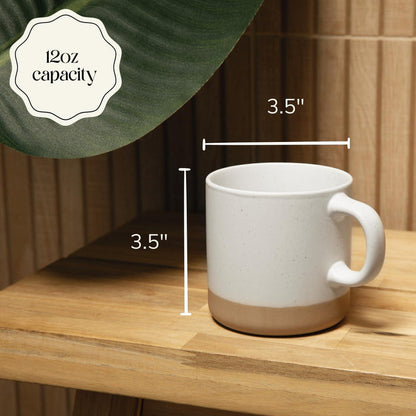 Ceramic Mug 12oz Trendy Gloss Body & Nature Baked Base Microwave Safe Coffee