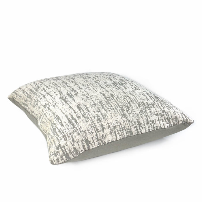 (CLEARANCE) Cameron Gray Cream Chenille Texture Pillow Cover