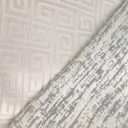 (CLEARANCE) Cameron Gray Cream Chenille Texture Pillow Cover