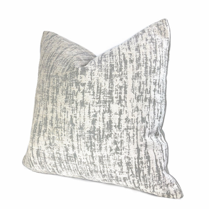 (CLEARANCE) Cameron Gray Cream Chenille Texture Pillow Cover