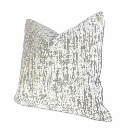(CLEARANCE) Cameron Gray Cream Chenille Texture Pillow Cover