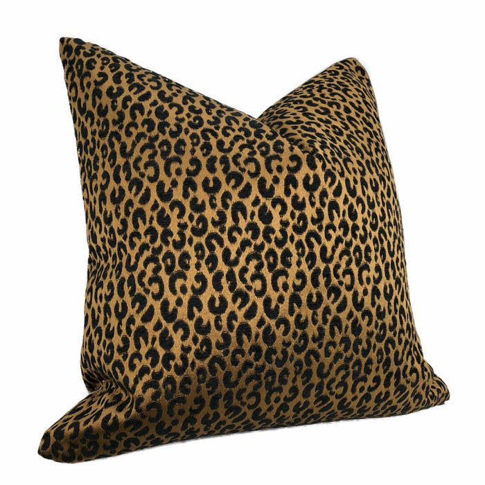 Thandi Coppery Brown Leopard Spot Pillow Cover - Aloriam