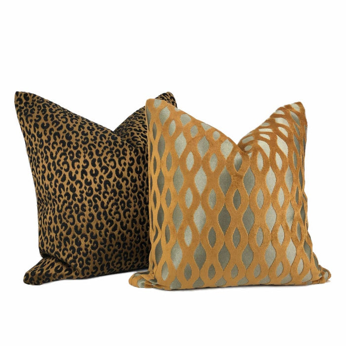 Thandi Coppery Brown Leopard Spot Pillow Cover - Aloriam