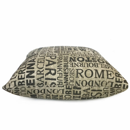 World Capital Cities Destinations Cotton Print Pillow Case