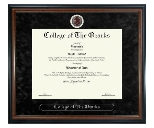 College of The Ozarks Diploma Frame (SN)