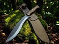 Custom Handmade Bolo Knife: High Carbon Steel with Walnut Wood Handle