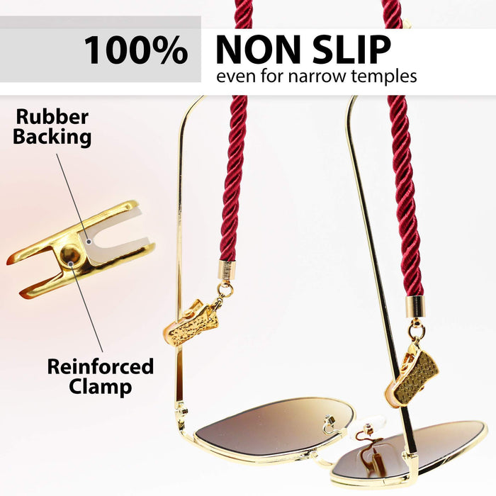 Glasses Strap String Holder Cord Terylene Eyeglasses Gold Chains 3 Pcs