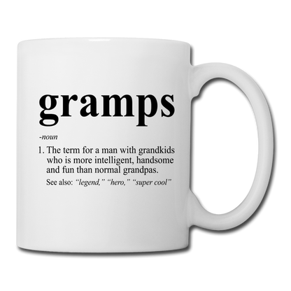 Gramps Definition Coffee or Tea Mug - white