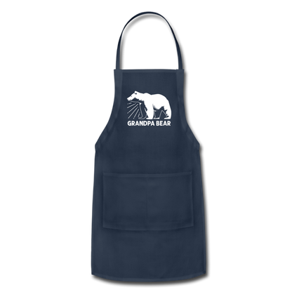 Grandpa Bear Adjustable Apron - navy