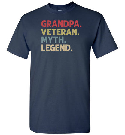 Grandpa Veteran Myth Legend Shirt for Men Military Vet Gift