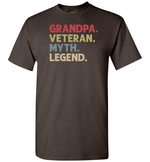 Grandpa Veteran Myth Legend Shirt for Men Military Vet Gift