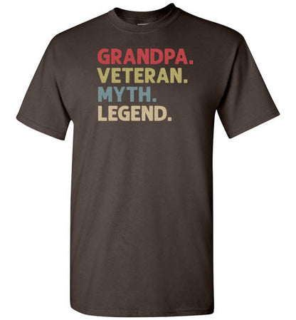 Grandpa Veteran Myth Legend Shirt for Men Military Vet Gift