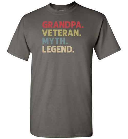 Grandpa Veteran Myth Legend Shirt for Men Military Vet Gift