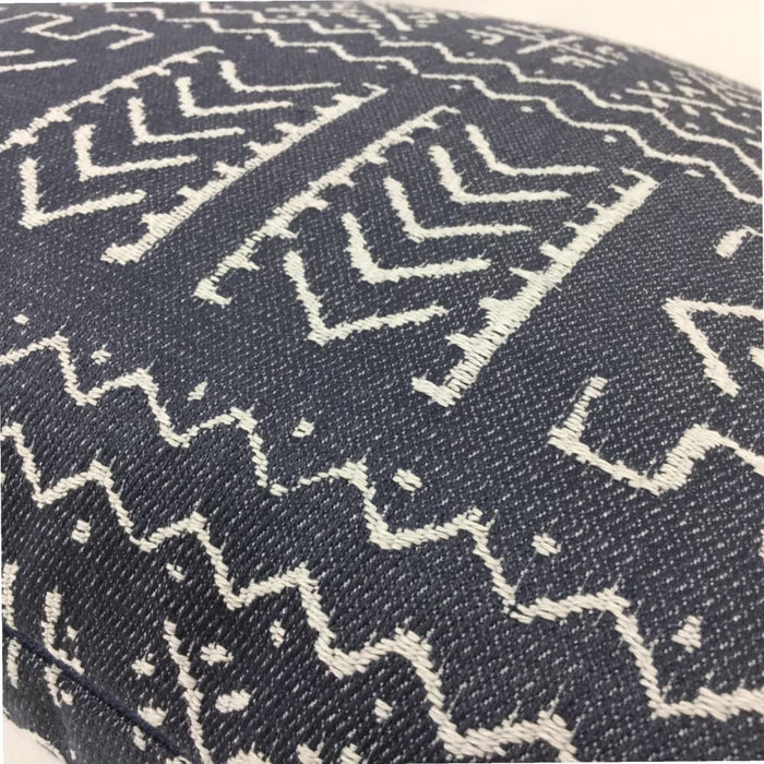 Hombori Mudcloth Inspired Blue African Tribal Pillow Cover - Aloriam