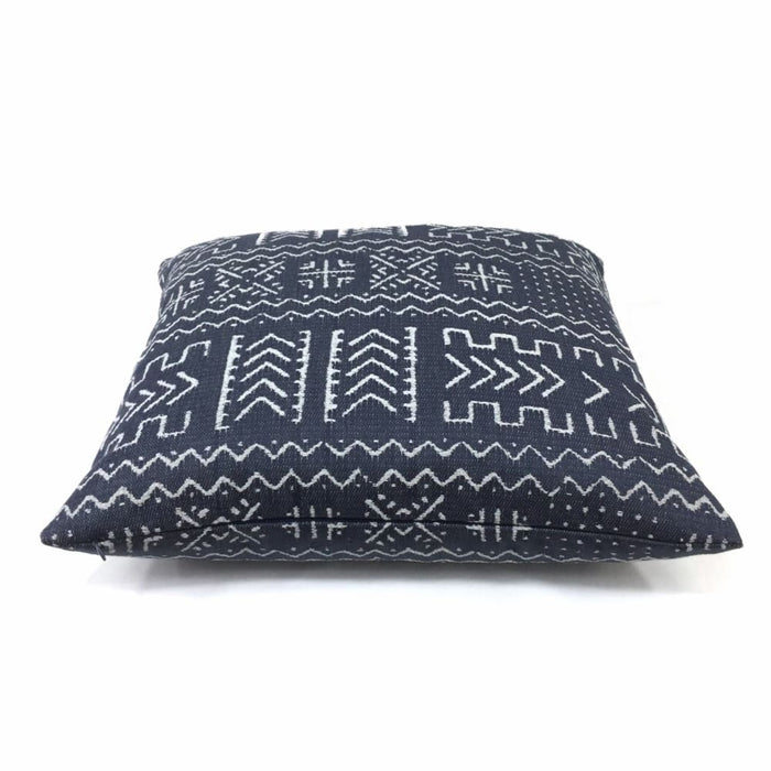 Hombori Mudcloth Inspired Blue African Tribal Pillow Cover - Aloriam