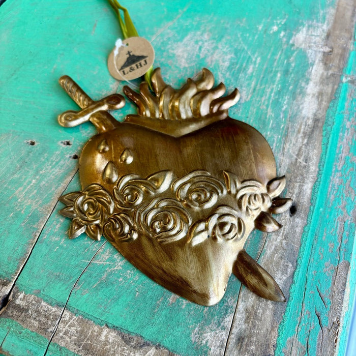 Immaculate Heart of Mary Metal Ornament