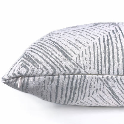 Kori Geometric Etchings Gray Off-White Pillow Cover - Aloriam
