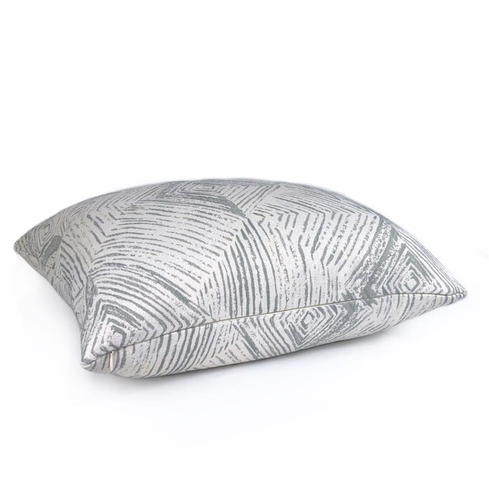Kori Geometric Etchings Gray Off-White Pillow Cover - Aloriam
