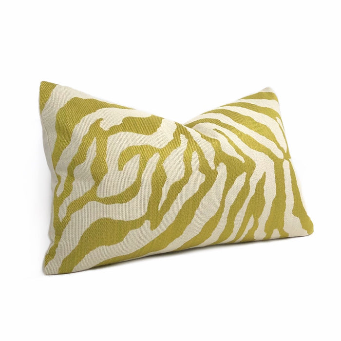 Kravet Citron Cream Tiger Animal Stripe Pillow Cover