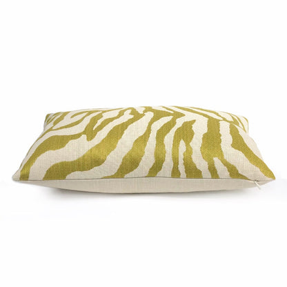 Kravet Citron Cream Tiger Animal Stripe Pillow Cover