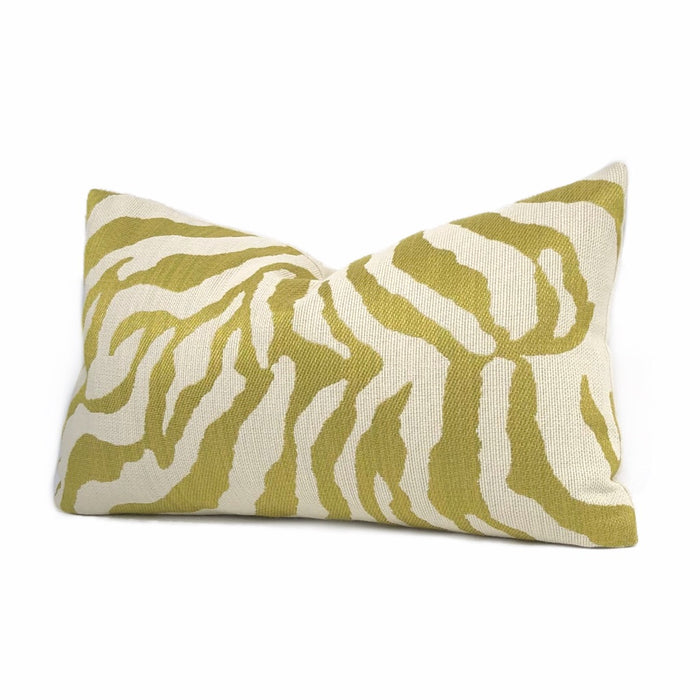 Kravet Citron Cream Tiger Animal Stripe Pillow Cover
