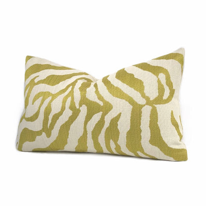 Kravet Citron Cream Tiger Animal Stripe Pillow Cover