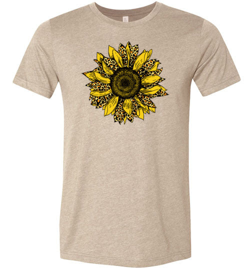 Leopard Print Sunflower Shirt for Women