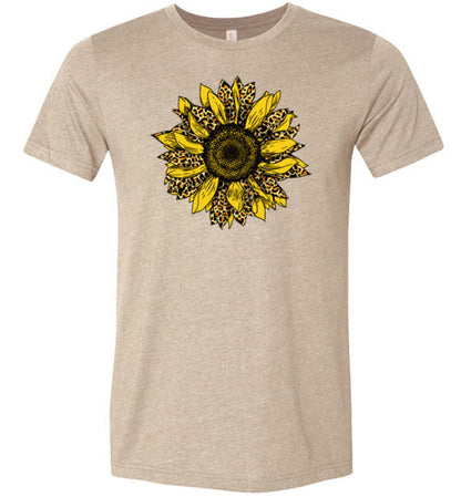 Leopard Print Sunflower Shirt for Women