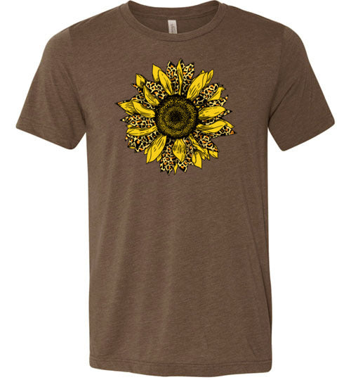 Leopard Print Sunflower Shirt for Women
