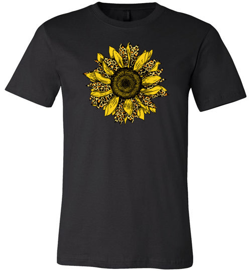 Leopard Print Sunflower Shirt for Women
