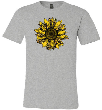 Leopard Print Sunflower Shirt for Women