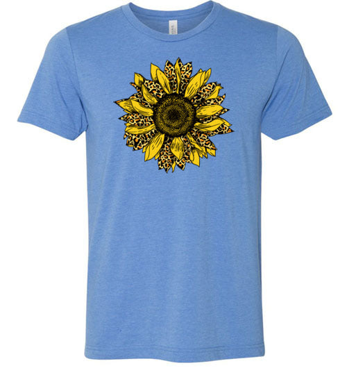 Leopard Print Sunflower Shirt for Women