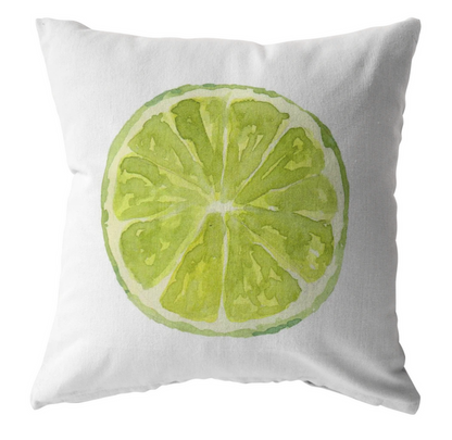 Lime Slice Throw Pillow or Cusion Cover