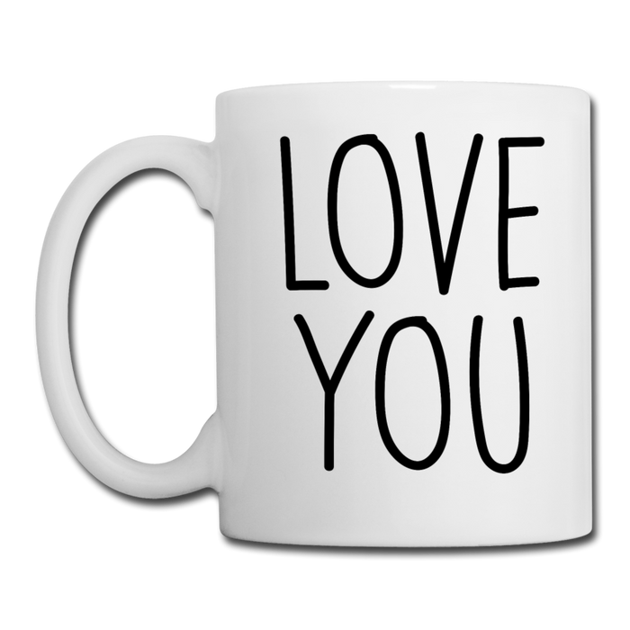 Love You Coffee Mug - white